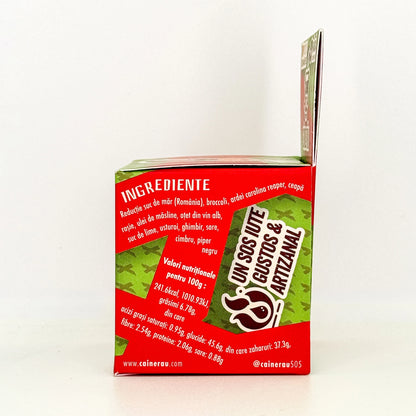Sos extra iute X MDN cu Mere și Broccoli de la Câine Rău - sos foarte picant artizanal din ingrediente naturale.