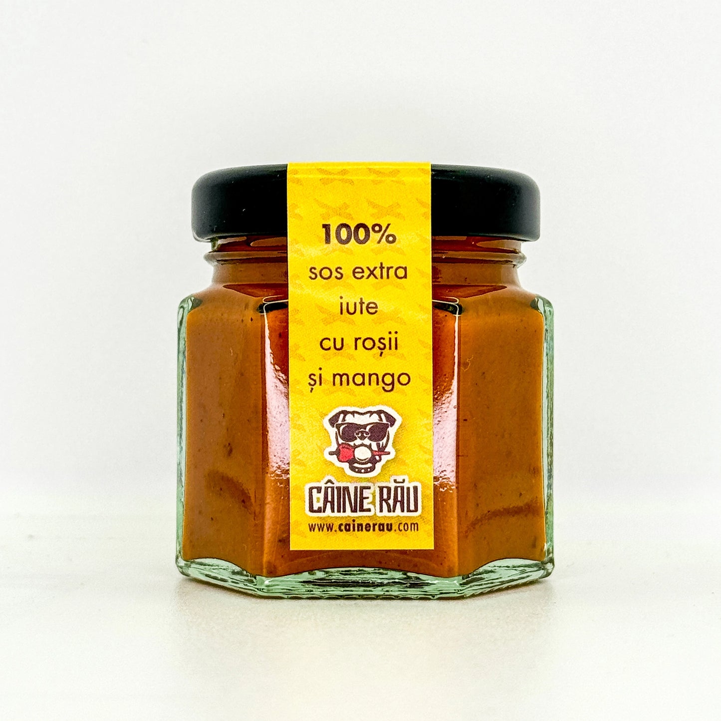 Sos extra iute X TRB cu Roșii și Mango de la Câine Rău - sos foarte picant artizanal din ingrediente naturale.